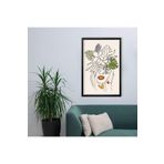 GAAGART Tekli Ahşap Lamine Çerçeveli Mdf Tablo Çizgisel Çiçekli Kadın 18 x 23 gartNM8028