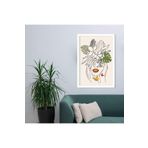 GAAGART Tekli Ahşap Lamine Çerçeveli Mdf Tablo Çizgisel Çiçekli Kadın 40 x 60 gartNM8031