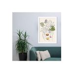 GAAGART Tekli Ahşap Lamine Çerçeveli Mdf Tablo Çizgisel Çiçekli Kadın 50 x 70 gartNM8032
