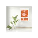 GAAGART Tekli Ahşap Lamine Çerçeveli Mdf Tablo Fleurs Kırmızı Çiçekler 40 x 60 gartNM7740