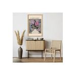 GAAGART Tekli Ahşap Lamine Çerçeveli Mdf Tablo Flower Market Lila Vazo 18 x 23 gartNM7626
