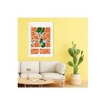 GAAGART Tekli Ahşap Lamine Çerçeveli Mdf Tablo Keep Going Çiçek 40 x 60 gartNM7905