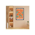 GAAGART Tekli Ahşap Lamine Çerçeveli Mdf Tablo Kırmızı Çiçekler 30 x 40 gartNM7818