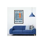 GAAGART Tekli Ahşap Lamine Çerçeveli Mdf Tablo Mavi Kırmızı Çiçek 40 x 60 gartNM7862