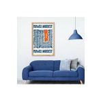 GAAGART Tekli Ahşap Lamine Çerçeveli Mdf Tablo Mavi Kırmızı Çiçek 40 x 60 gartNM7866