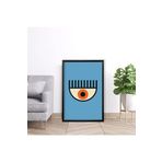 GAAGART Tekli Ahşap Lamine Çerçeveli Mdf Tablo Mavi Renkli Tekli Göz 18 x 23 gartNM7617