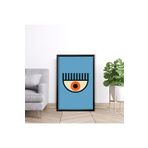 GAAGART Tekli Ahşap Lamine Çerçeveli Mdf Tablo Mavi Renkli Tekli Göz 30 x 40 gartNM7619