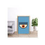 GAAGART Tekli Ahşap Lamine Çerçeveli Mdf Tablo Mavi Renkli Tekli Göz 40 x 60 gartNM7611