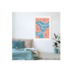 GAAGART Tekli Ahşap Lamine Çerçeveli Mdf Tablo Pastel Pembe Çiçek 30 x 40 gartNM7910