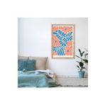 GAAGART Tekli Ahşap Lamine Çerçeveli Mdf Tablo Pastel Pembe Çiçek 40 x 60 gartNM7919