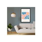 GAAGART Tekli Ahşap Lamine Çerçeveli Mdf Tablo Pembe Mavi Çiçekler 18 x 23 gartNM7791
