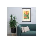 GAAGART Tekli Ahşap Lamine Çerçeveli Mdf Tablo Renkli Soyut Çiçek 30 x 40 gartNM7874