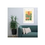 GAAGART Tekli Ahşap Lamine Çerçeveli Mdf Tablo Renkli Soyut Çiçek 40 x 60 gartNM7871