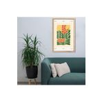 GAAGART Tekli Ahşap Lamine Çerçeveli Mdf Tablo Renkli Soyut Çiçek 40 x 60 gartNM7880