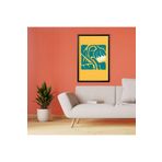 GAAGART Tekli Ahşap Lamine Çerçeveli Mdf Tablo Sarı Ters Lale 50 x 70 gartNM7950