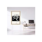 GAAGART Tekli Ahşap Lamine Çerçeveli Mdf Tablo Siyah Beyaz Ahtapot 30 x 40 gartNM7978
