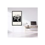 GAAGART Tekli Ahşap Lamine Çerçeveli Mdf Tablo Siyah Beyaz Ahtapot 50 x 70 gartNM7982