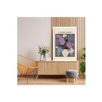 GAAGART Tekli Ahşap Lamine Çerçeveli Mdf Tablo Vazoda Lila Çiçekler 40 x 60 gartNM7650