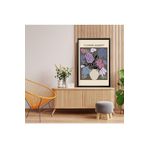 GAAGART Tekli Ahşap Lamine Çerçeveli Mdf Tablo Vazoda Lila Çiçekler 50 x 70 gartNM7657