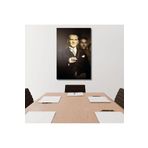 Gaagart Tekli Dikey Kanvas Duvar Tablosu Ofis Tablosu Kemal Atatürk, 40 X 60