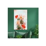 Gaagart Tekli Dikey Kanvas Duvar Tablosu Soyut Gelincik Çiçeği Dizayn, 60 X 90