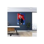 Gaagart Tekli Dikey Kanvas Duvar Tablosu Türk Bayrağı Ve Kemal Atatürk, 70 X 100