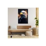 Gaagart Tekli Dikey Kanvas Duvar Tablosu Yan Açı Kartal Portresi, 40 X 60
