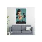 Gaagart Tekli Dikey Kanvas Psikoloji Poliklinik Tablosu Sürrealist Kadın, 60 X 90