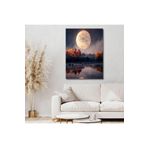 GAAGART Tekli Dikey Kanvas Tablo Yüksek Kalite Dolunay ve Sonbahar 30 x 40 gartNM6928