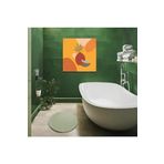 GAAGART Tekli Kare Kanvas Banyo Tablosu Sarı Renkli Şekiller 50 x 50 gartNM8270