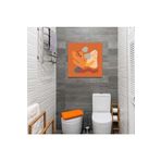 GAAGART Tekli Kare Kanvas Banyo Tablosu Turuncu Renkli Şekiller 50 x 50 gartNM8266