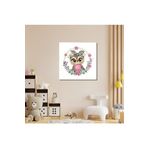 GAAGART Tekli Kare Kanvas Kız Çocuk Odası Sevimli Baykuş Tablosu 40 x 40 gartNM8191