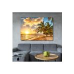 Gaagart Tekli Yatay Kanvas Duvar Tablosu Hawaii Yeşil Palmiye Manzara, 40 X 30