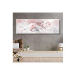 Gaagart Uzun Panaromik Kanvas Tablo Soft Bohem Çiçek Dizaynı, 120 X 40