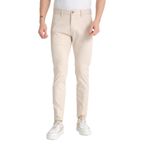 Gabardin Pamuklu Erkek Slim Fit Kalıp Yetişkin Chino Pantolon Krem 33