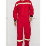 Gabardine 16/12 Gabardin Yazlık Pamuklu Iş Tulumu - Kırmızı - 2XL