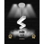 Gabbiano (Gri Kasa, Beyaz Işık) Ledli Modern Sarkıt Linear LED Avize Salon Mutfak Oturma Odası Yatak Odası Antre Hol LED