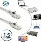 Gabble Cat6 Yüksek Hızlı Ethernet Kablosu Gigabit İnternet Ağ Kablosu Tak Kullan 1.5 Metre