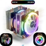 Gabble Cool Storm T90 Rgb Çift Fanlı İşlemci Fanı - Intel Uyumlu Kule Tipi Cpu Soğutucu