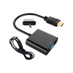 Gabble Hdmı To Vga Çevirici 1080p 3.5mm Ses Çıkışlı Hdmı Erkek Vga Dişi Siyah