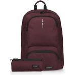 Gabol Okul Sırt Çantası ve Kalem Çantası Seti Bordo Orijinal 3 Bölmeli Unisex Çocuk İlkokul ve Ortaokul Çantası ve Tek Bölmeli Fermuarlı Kalemlik - 34 x 46 x 13 cm