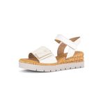 Gabor Kadın platform sandalet, kadın sandaleti, orta genişlikte (G), Krem 52, 38.5 EU