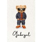Gabryel: Cahier personnalisé avec prénom Gabryel | Cadeau d'anniversaire pour enfant, garçon, homme, copain ... | Nounours | 110 pages lignée, Petit Format 6x9 pouces (15,24 x 22,86 cm)