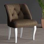 Gadahome Klasik Tekli Balkon Ofis ve Cafe Berjeri (Beyaz Ayaklı) - Kahverengi