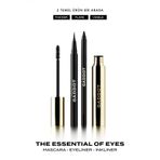 Gaddot Essential 3’lü Göz Makyaj Seti – Maskara, Eyeliner, Siyah Göz Kalemi (Suya Dayanıklı, Kalıcı)