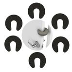 GADGETTO Çocuk emniyetli kapı (6 adet), köpük kapı stoperi, kapı ve pencereler için sıkışma koruması, çocuklar için kapı koruması, parmak kelepçe koruması, bebek için güvenlik (siyah)