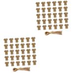 Gadpiparty 100 Set Kraft Kağıt Etiketleri Bebek Duşu Doğum Günü Boş Etiketler Paketleme Için Delikler Çantası Düzenlemek Için Kraft Kağıt Etiketleri