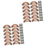 Gadpiparty 24 Adet üstesinden gelmek mobilya topuzu kabuk sapı çöp kutusu çekmece kolu çekmece çeker şifonyer kabuk tasarımlı düğmeler dolap kolları İlaç dolabı Bileşen Demir Nikel Alaşımı