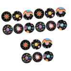 Gadpiparty 3 Set Karikatür Boyalı Müzik Plak Çocuk Odası Giriş Ev Dekorasyon Duvar Sticker Kendinden Yapışkanlı Duvar Çıkartması Kaydeder Kayıt Duvar Ekranı Wall Sticker Pvc 6 Adet*3