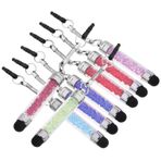 Gadpiparty 3 Set Kristal Uçlu Kapasitif Kalem Dokunmatik Ekran Yazma Aracı Akıllı Telefonlar Tabletler Mini El Yazısı Kalemi Akrilik Yapay Elmas Evrensel 8 Adet * 3